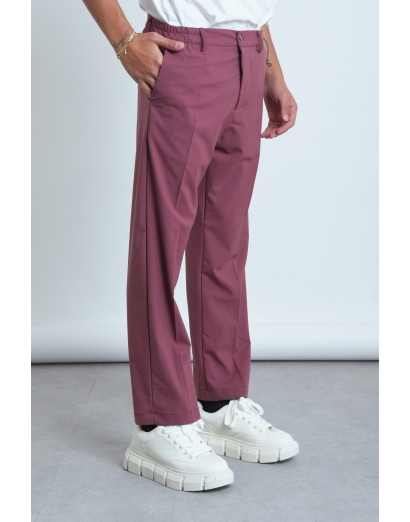 Pantalone vita bassa lavanda