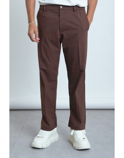 Pantalone vita bassa moro